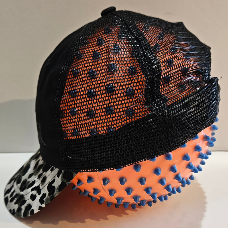 Load image into Gallery viewer, Trucker Cap - Snapback - Black Leopard - Black Glitter
