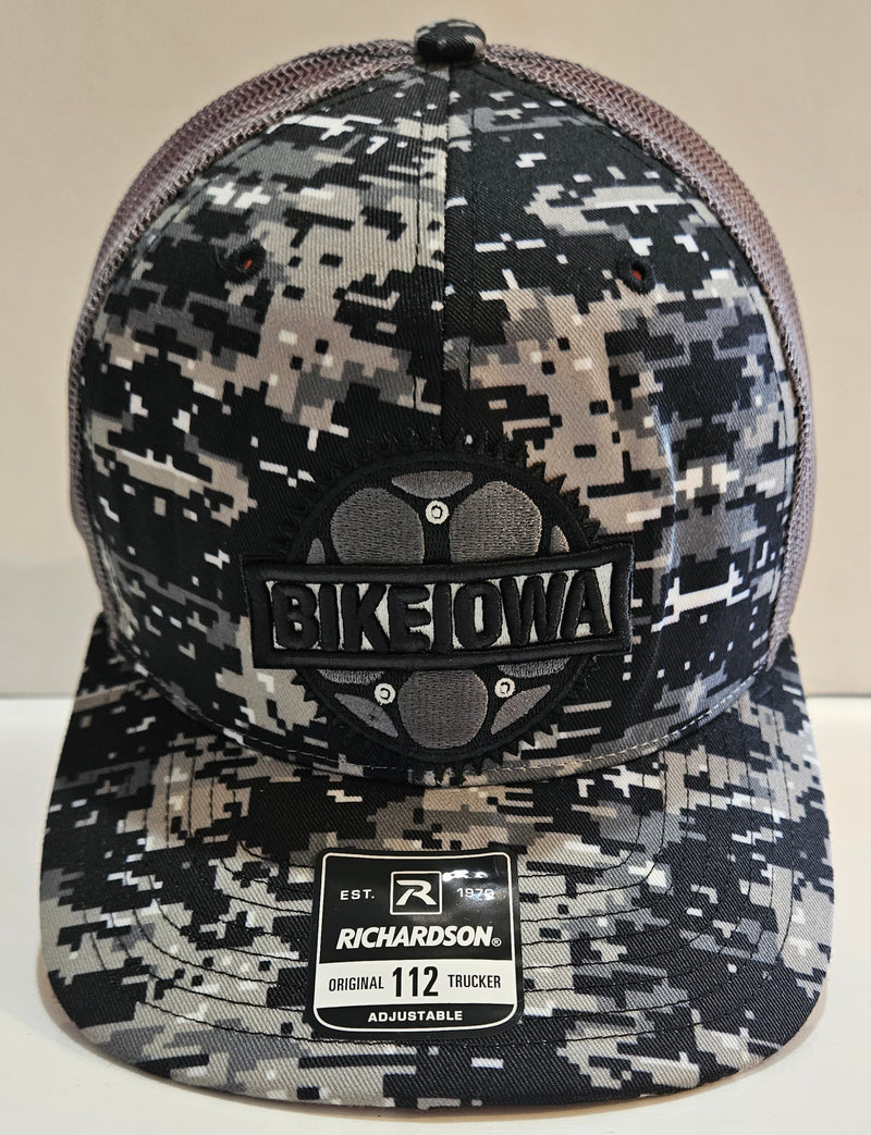 Load image into Gallery viewer, Trucker Cap - Snapback - Black Digital Camo - Puff Patch
