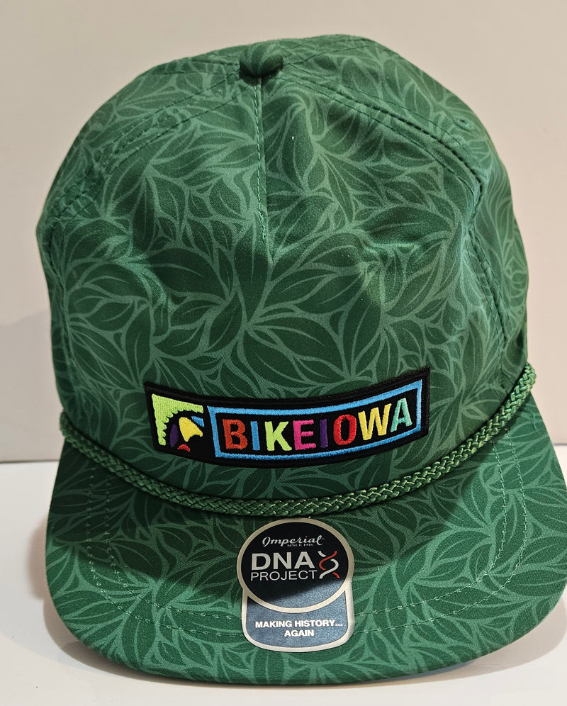 Load image into Gallery viewer, Trucker Cap - Green Floral - Aloha Rope Cap - Rainbow
