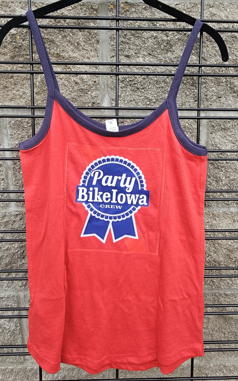 Load image into Gallery viewer, Party Crew - Women&#39;s Vintage Ringer Tank - double logo
