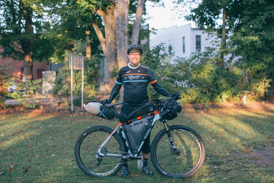 Cyclist using Pogie Lites on 2019 Adirondack Trail Ride