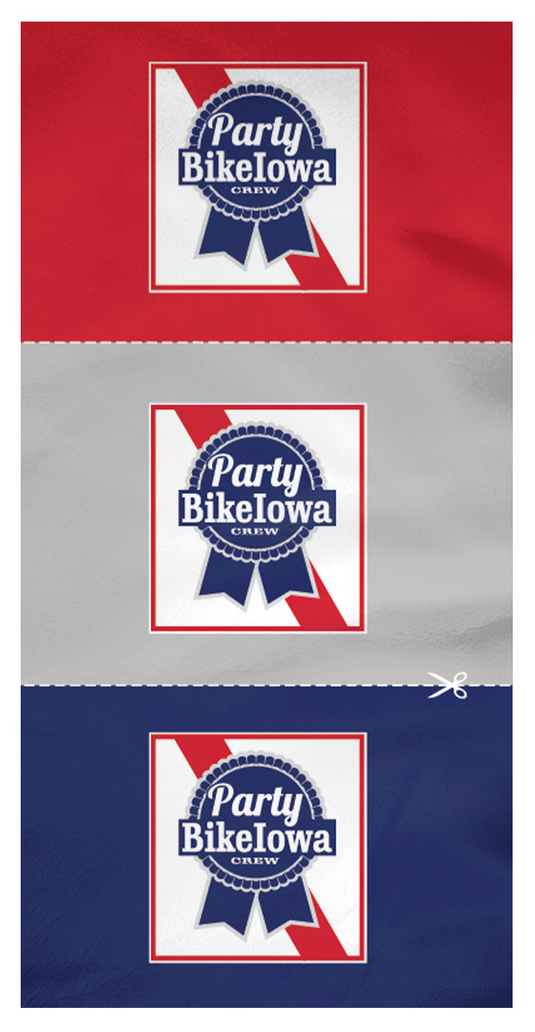 BIKEIOWA Party Crew - Headband/Buff/Gaiter