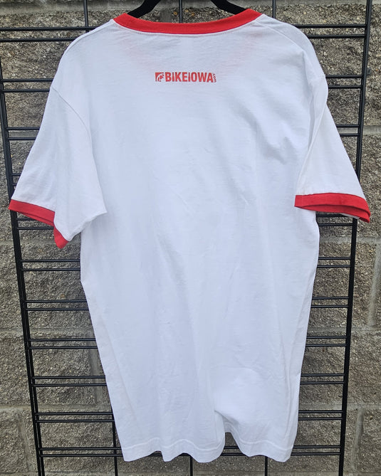 Party Crew - White & Red Ringer T-shirt