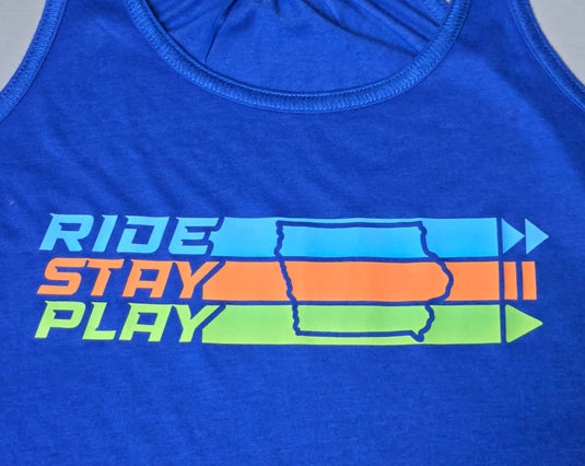 RIDE.STAY.PLAY. - Women's Flowy Racerback Tank