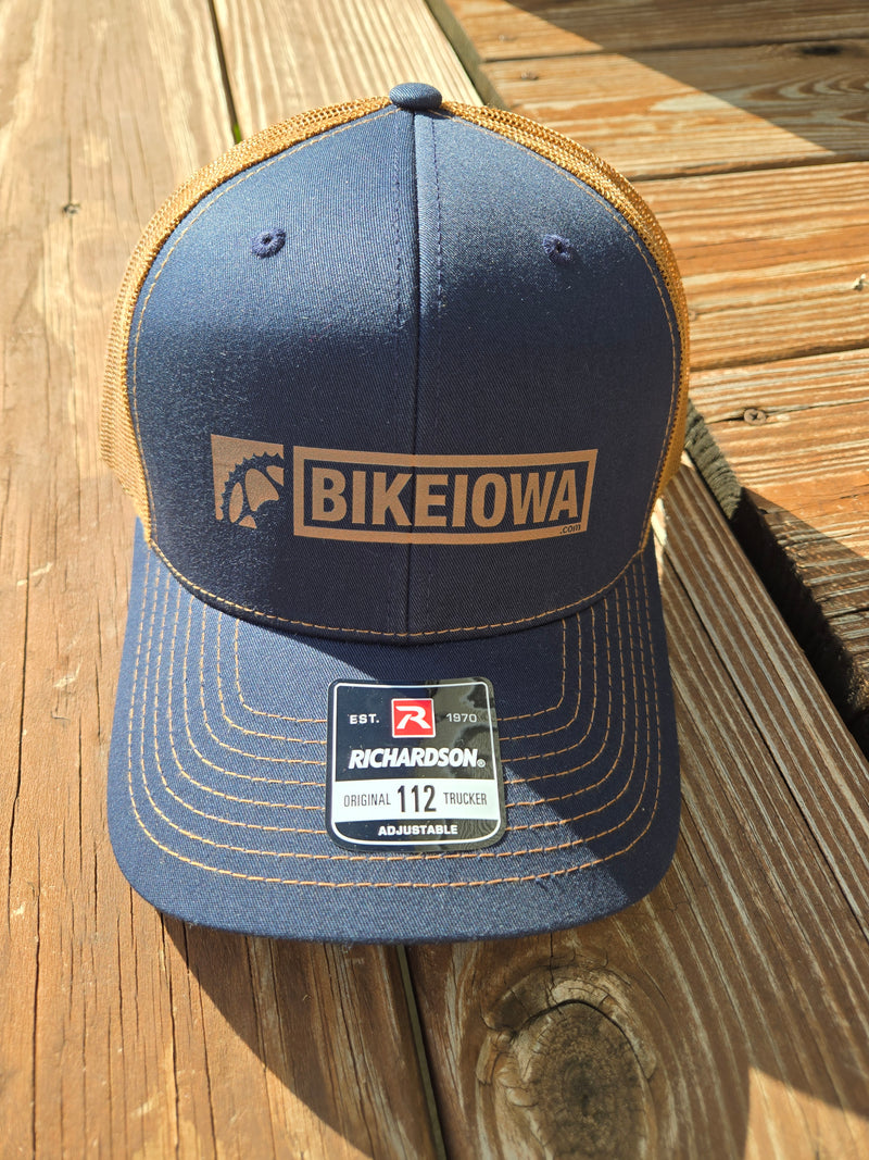 Load image into Gallery viewer, Trucker Cap - Navy &amp; Caramel
